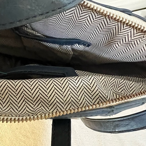 Steve Madden exposed double zip da gel in navy/white - Picture 4 of 6